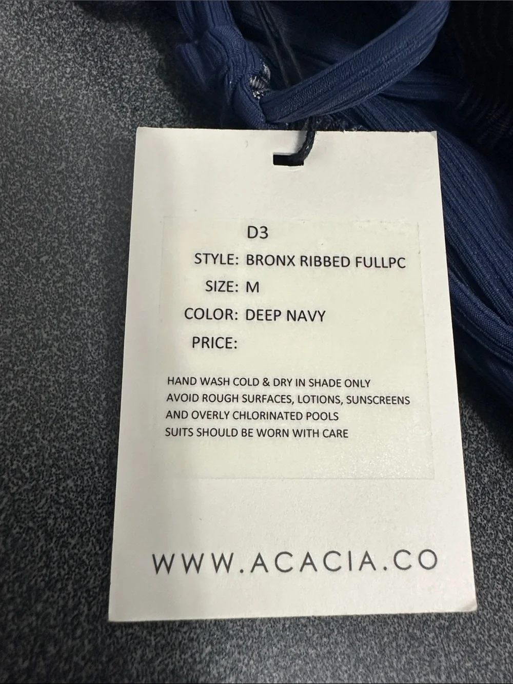 ACACIA Blue Cut Out One Piece Swimsuit. Size M - Picture 5 of 5